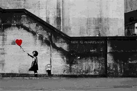 banksy artwork meaning girl with red balloon